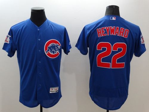 Cubs #22 Jason Heyward Blue Flexbase Authentic Collection Stitched MLB Jersey - Click Image to Close